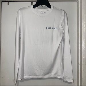 Salt Life Men's Classic White Long Sleeve Tee